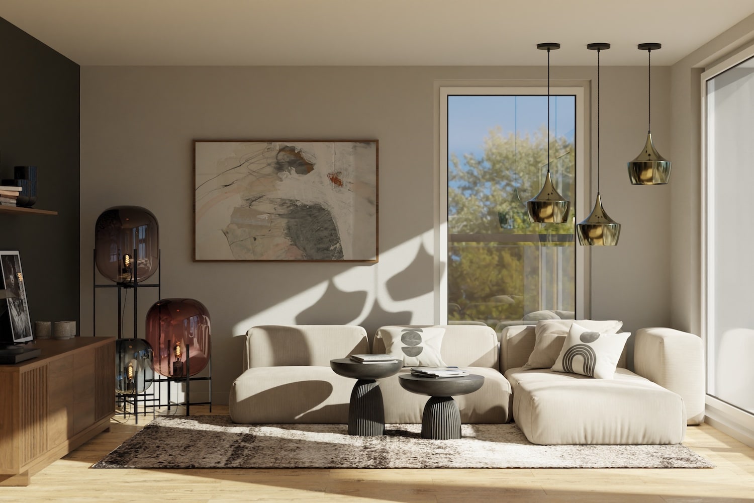 Wohnzimmer Wohnungsvisualisierung